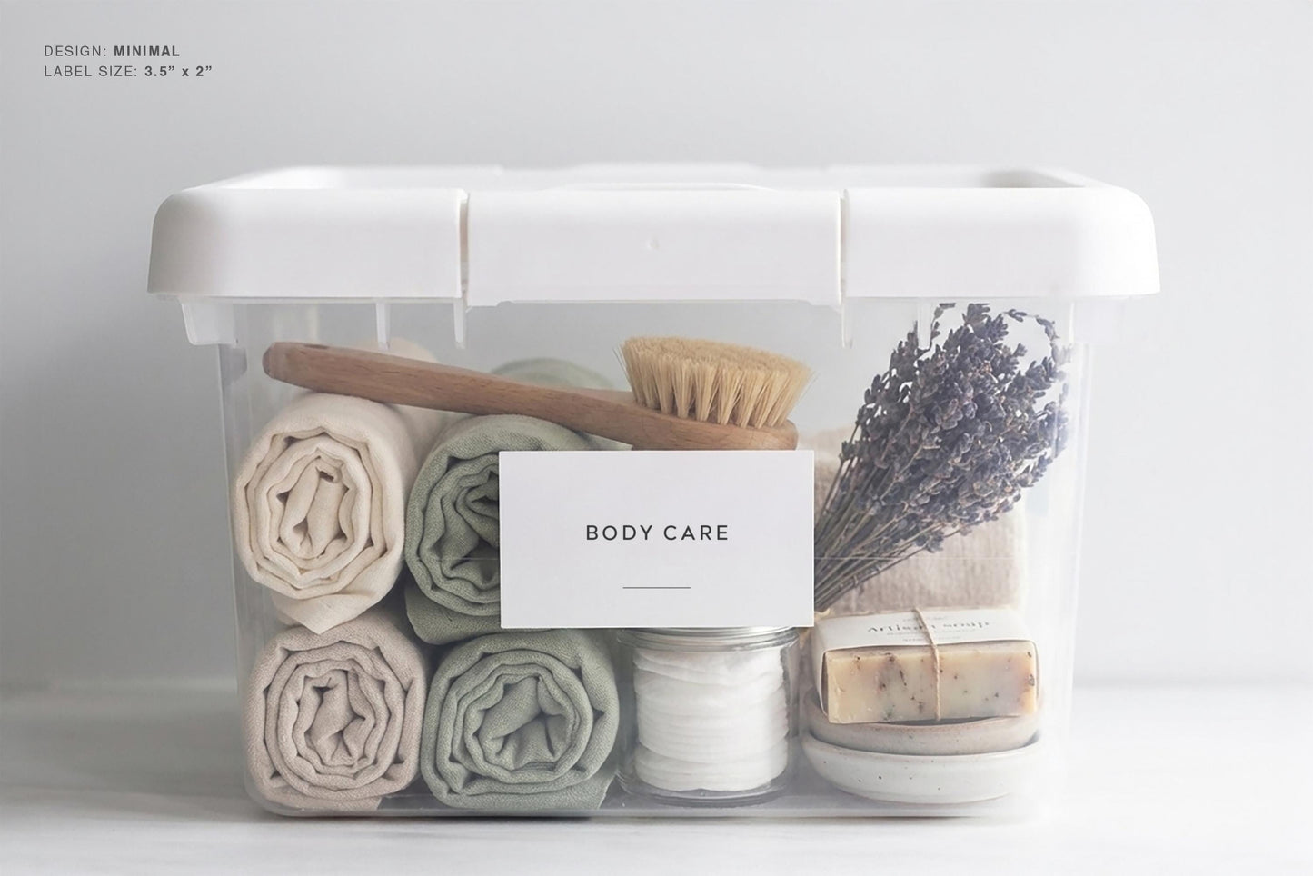 Bath & Linen Closet Labels - Minimal Design