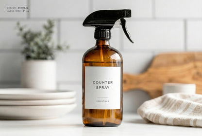 Kitchen Cleaning Labels - Minimal Design