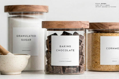 Baking Labels - Minimal Design