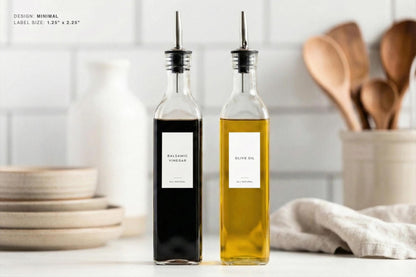 Oil & Vinegar Labels - Minimal Design