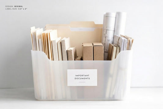 Office & Bin Labels - Minimal Design