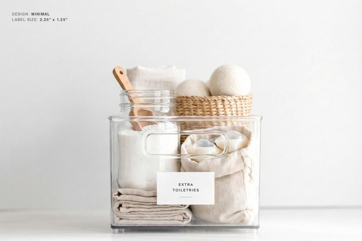 Bath & Linen Closet Labels - Minimal Design