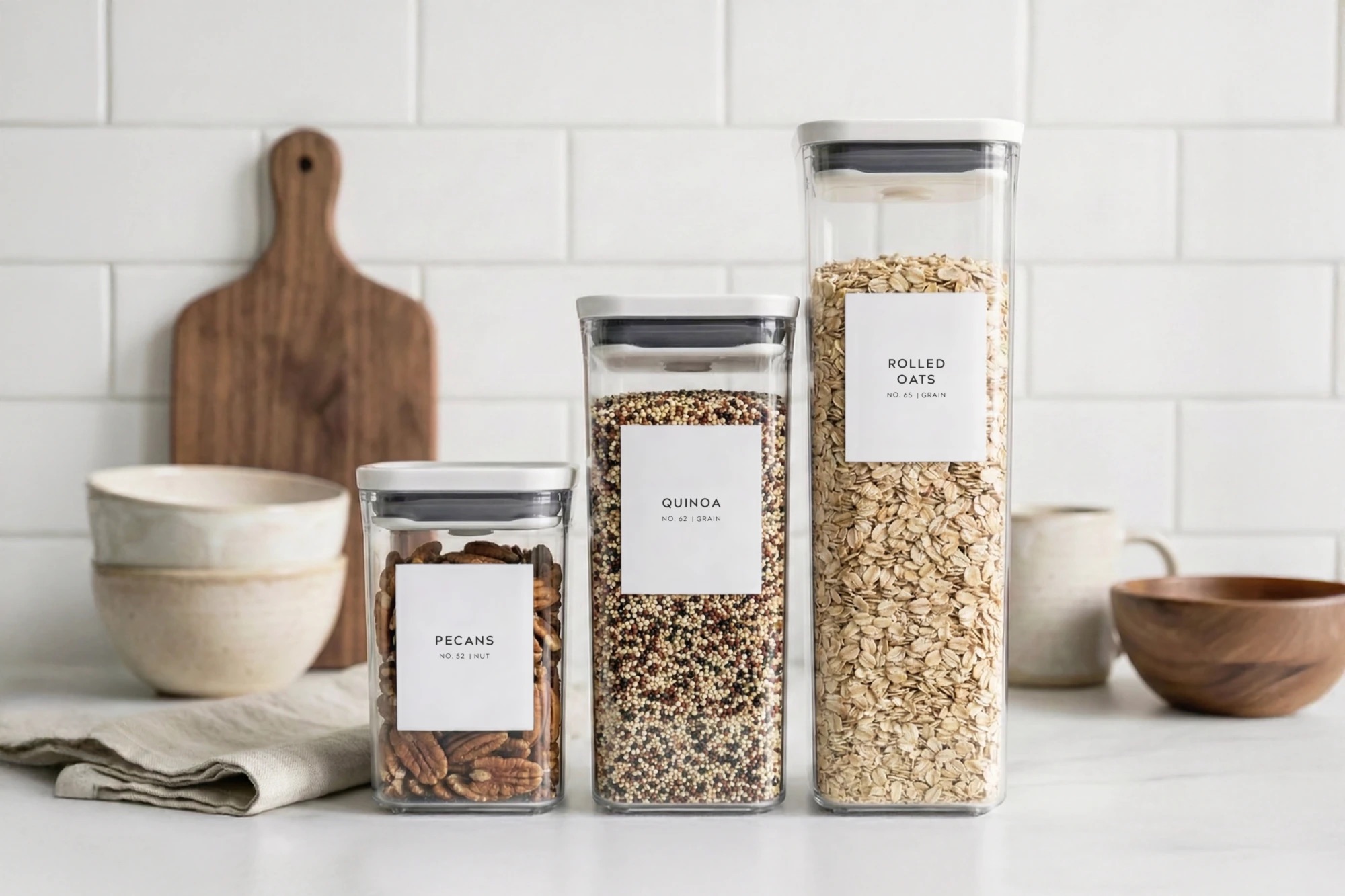 Pantry container labels