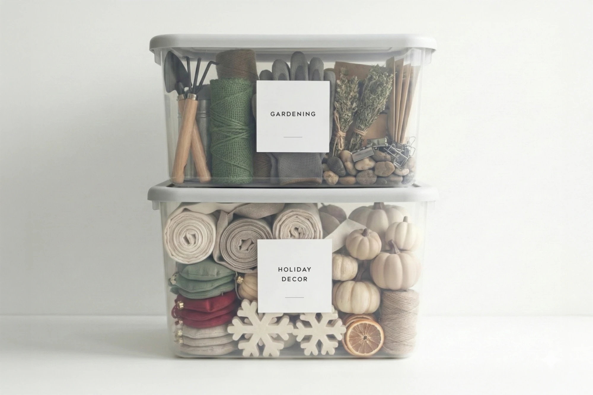 Storage bin and tote labels